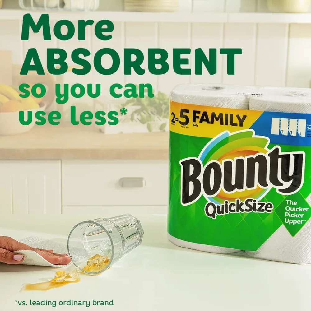 

US Shipping Paper Towels Quick Size White 16 Family Rolls Equivalent to 40 Regular Rolls