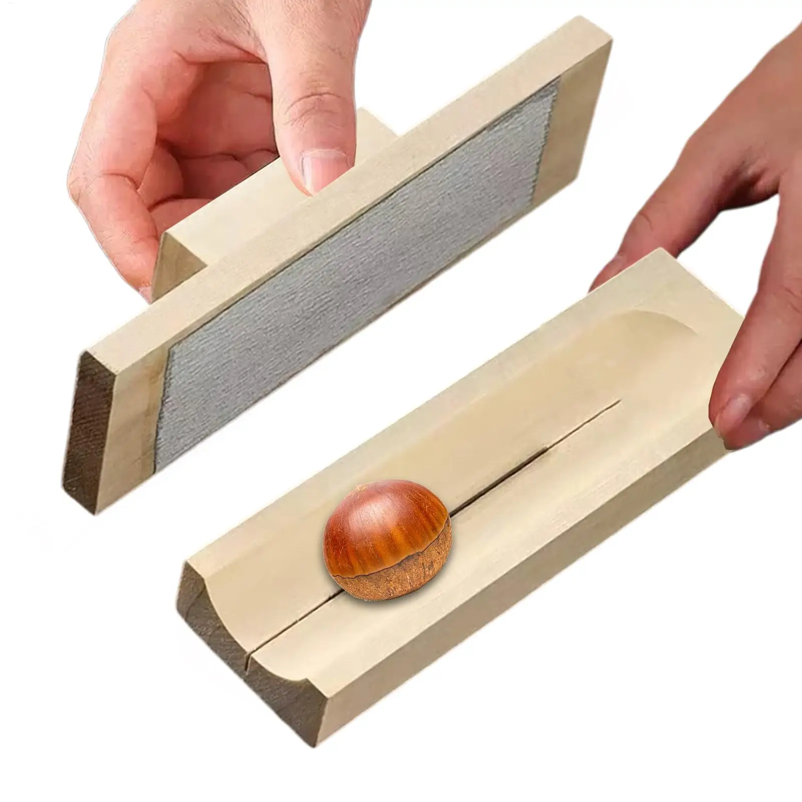 Chestnut Opener Non-slip Heavy-Duty Wooden Manual Sheller Chestnut Peeler for shelling Pecan Walnut Hazelnut Kitchen Home