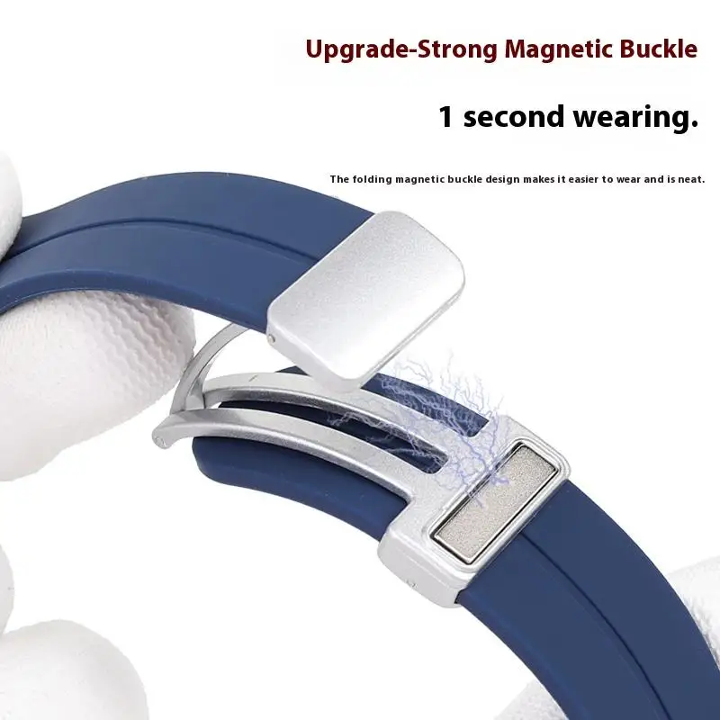 Waterproof Silicone Watch Strap Accessories For Casio Edifice Series EFR-S108 Rubber Watch Strap Magnetic Buckle Bracelet