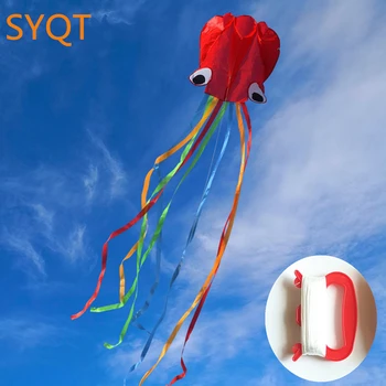 Neue 3 m Weiche Octopus Kite Outdoor Sport Nicht-rahmen Faltbare Tier Kite Erwachsene Drachen kinder Spielzeug Fliegen werkzeug Einfach Zu Fliegen