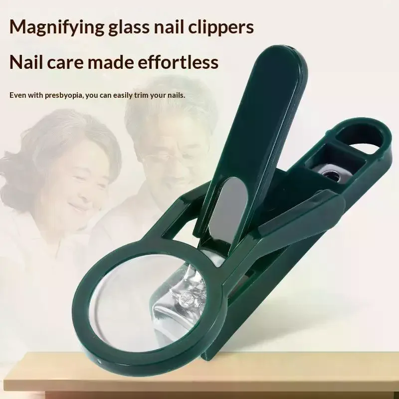 1PC Magnifying Glass Nail Clipper Large Anti-Splash Trimmer Elderly Adults Thick Hard Nails view 2