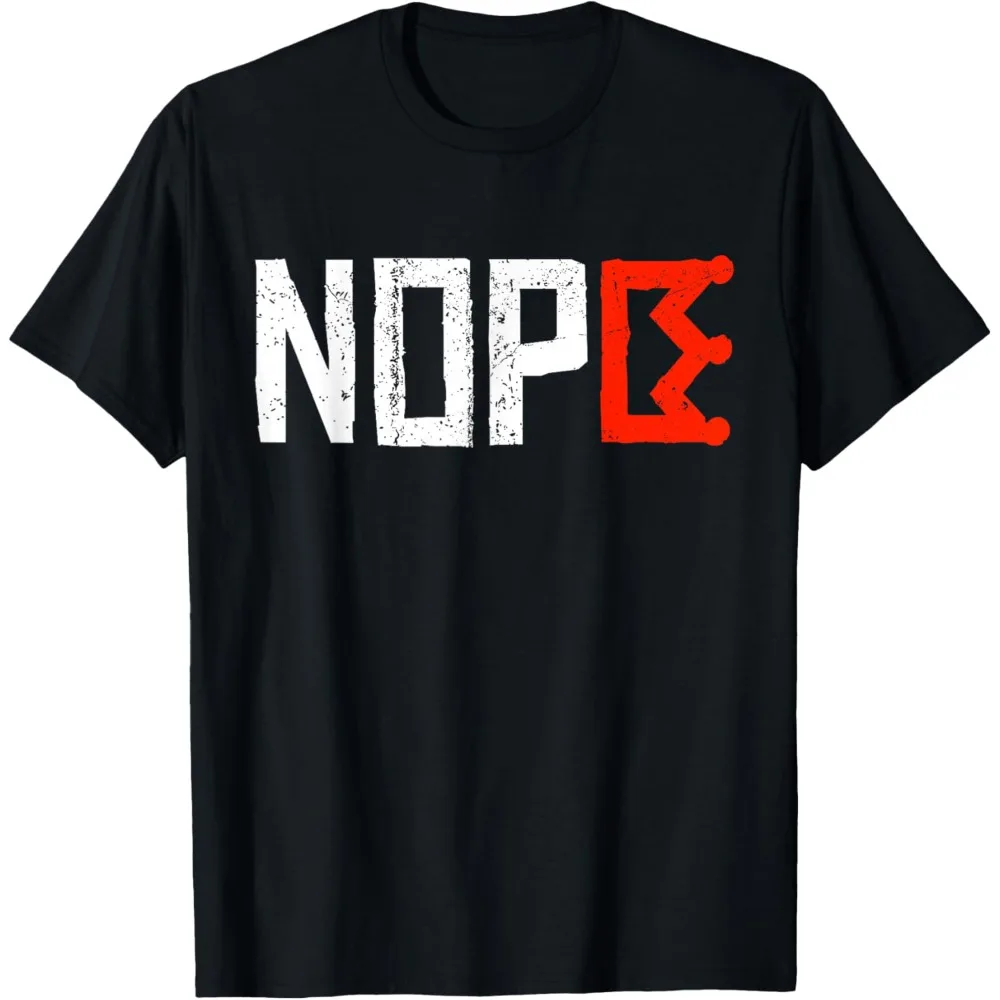 No Kings Nope Protest Sign T-Shirt Streetwear for Protest Activities Men Women Daily Life Cotton Shirt Contracted Design Tee Top