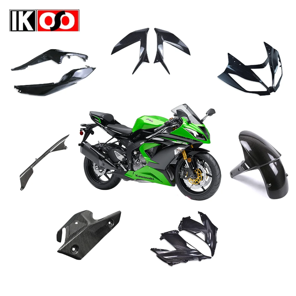 For Kawasaki ZX6R ZX-6R 636 2013-2018 100% 3K Full Dry Carbon Fiber Motorcycle Complete Set of Fairing Modification Accessories