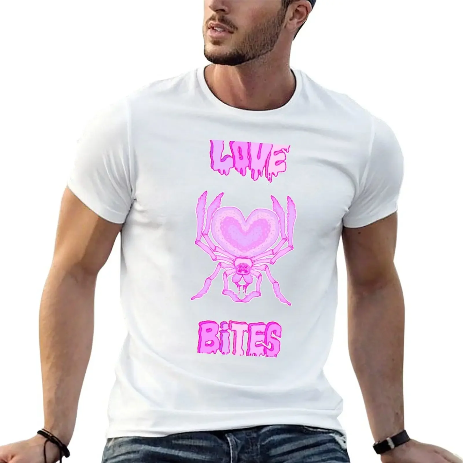 

Love Bites T-Shirt customs design your own oversized aesthetic clothes baggy shirts Men's cotton t-shirt