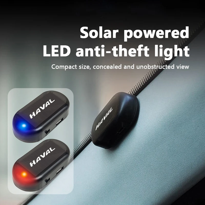 Car Fake Security Light Solar Powered Caution Lamp LED Flashing Lights For Haval Great Wall Jolion H1 H2 H3 H4 H5 H6 H7 H9 F5 Ac
