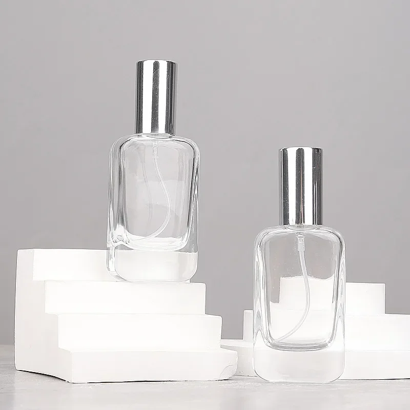 1PCS 30ML Perfume Bottle Square Flat Spray Bottle Glass Empty Spray Bottle Perfume Liquid Dispenser for Makeup Skin Care