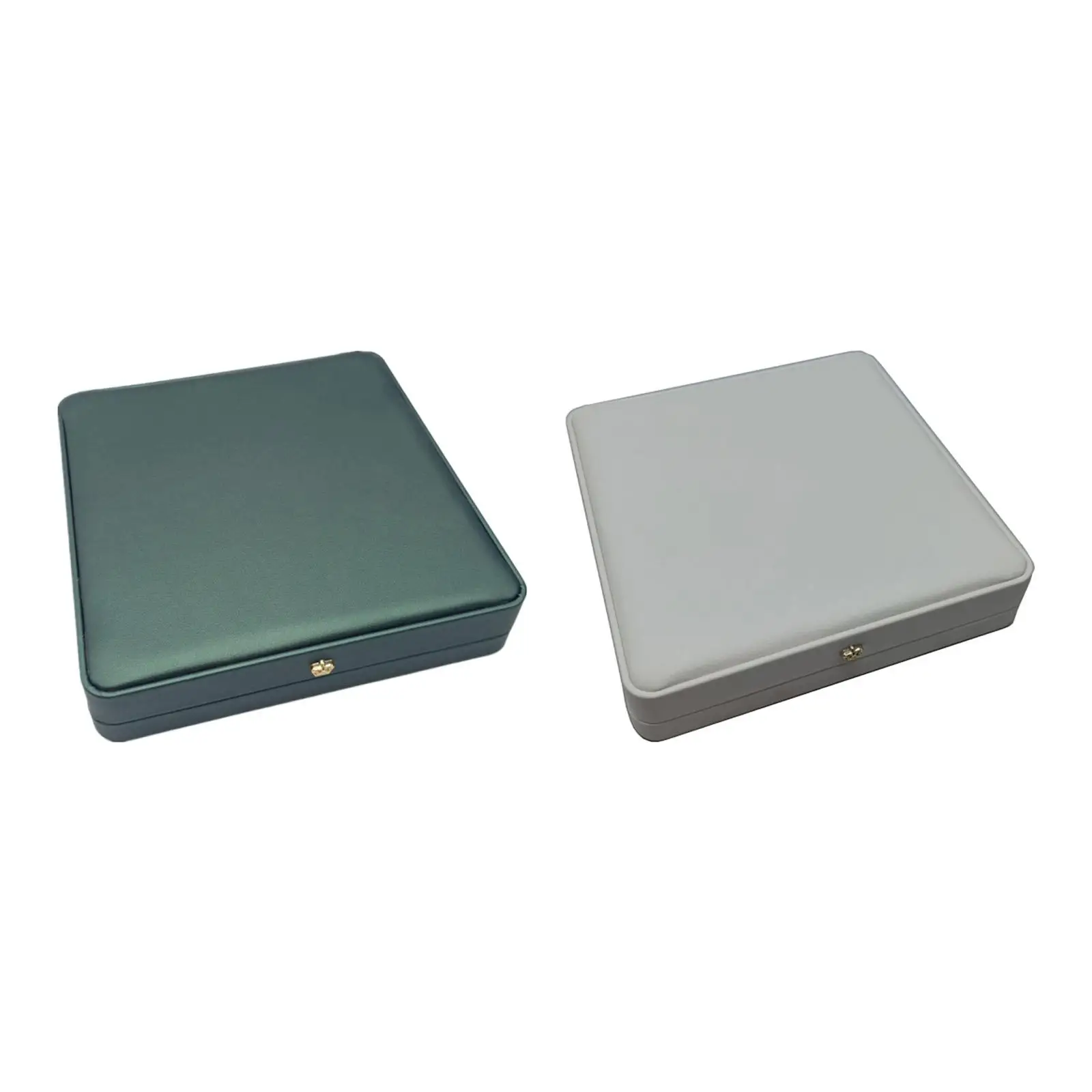 حامل صندوق مجوهرات محمول، هدايا متعددة الاستخدامات من جلد البولي يوريثان مع غطاء مفتوح قابل للطي، منظم علبة العرض لأمي الساعة