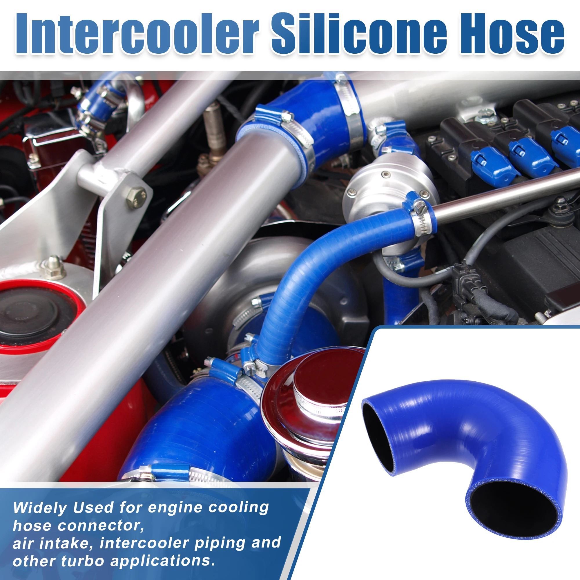 UXCELL 135 Degree Silicone Elbow Hose 13mm ID-80mm ID Reducer Hose Pipe Bend Turbo Water Intercooler Air Intake Pipe