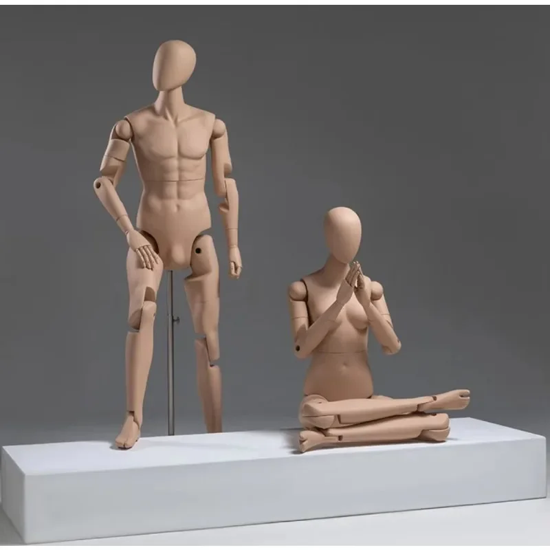 عارضة أزياء خشبية مفصلية على شكل فنان بلاستيكي للبالغين