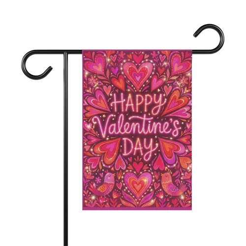 Valentines Day GardeFlag 2 Sided Outdoor Banner Yard Sign Lawn Decor Holiday IIX WZZ yyi