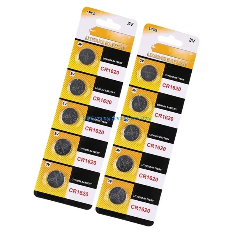 H9EB 5/10Pcs CR1616 CR1620 CR1625 CR1632 3V Lithium Coin Button Batteries with High Energy Density for Remote Controls