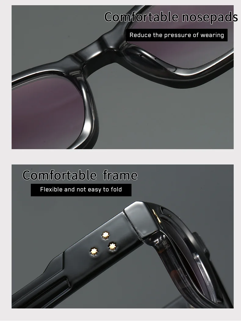 2025New Mann Frau Sonne Lesebrille Platz Mode Vielseitig Trend Anti-blau Licht Leser Gradienten Brillen Unisex Brillen – Detail 12