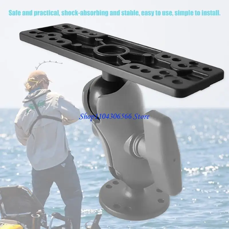 02DD Adjustable 1.5inch Ball Joint Marine Fish Finders Mount For Multiple Fishing Brands