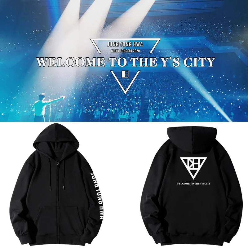 

CNBLUE Jung Yong Hwa Concert Welcome to the Y's Ci Hooded Zipper Jaet Women's Casual Long Sve Sweatirt Spring