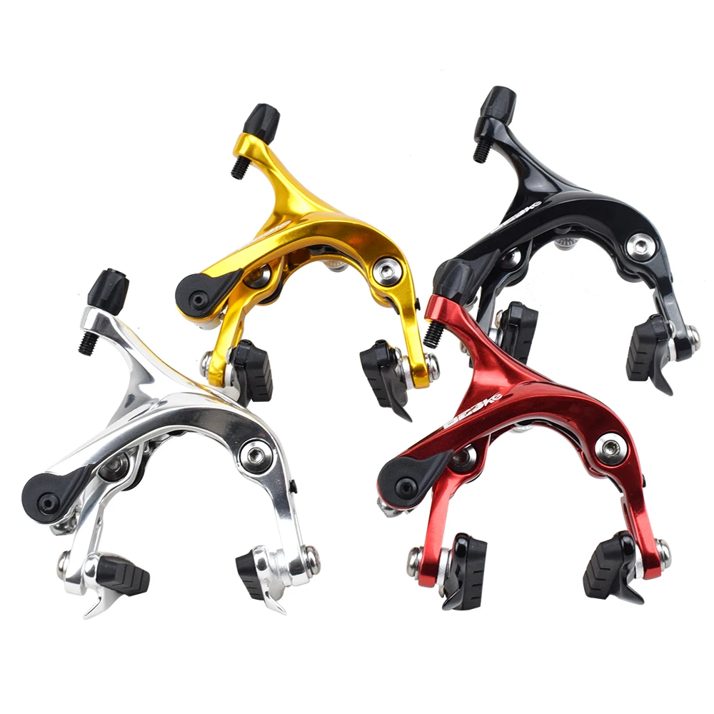 Aluminum Road Bicycle Brake CNC Forged Alloy Racing Fixed Gear Track Bike Wheel Rim C Brake Caliper Sets Front & Rear