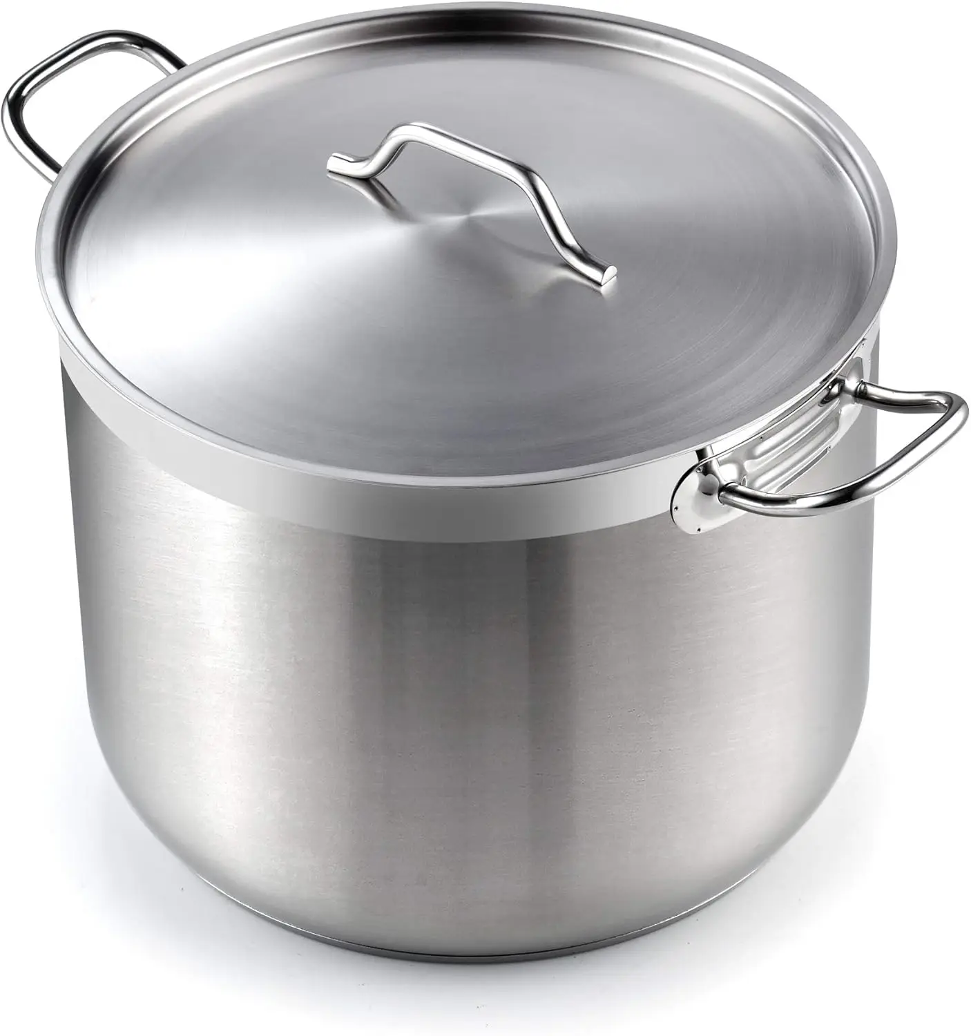 02616 Professional Grade Lid 30 Quart Stainless Steel Stockpot, Silver,14.5