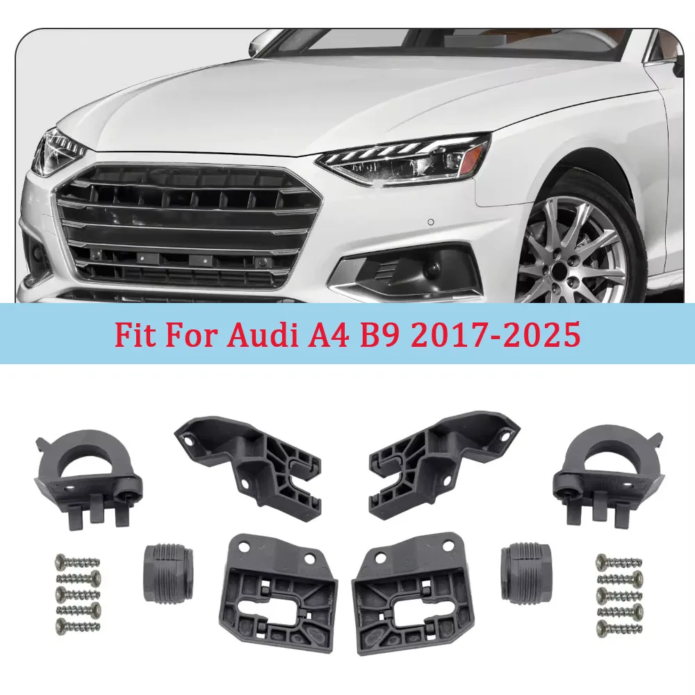 

1 пара комплектов кронштейнов для ремонта фар автомобиля 8W0998121 8W0998122 для Audi A4 B9 2017-2025, запасные части для кронштейна фар