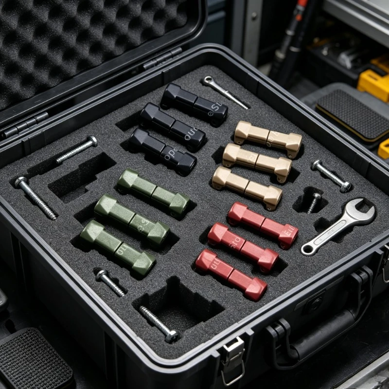 Long Strip Wire Sorting Slot 20mm Rail Mount PEQ Battery Box Flashlight Switch Cord Holder Part