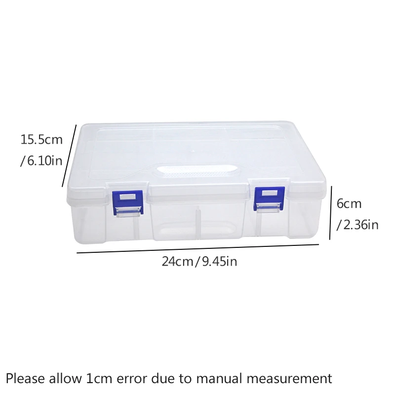 Multi-lattice transparent storage box partitions are adjustable and convenient to use, handicraft parts classification box