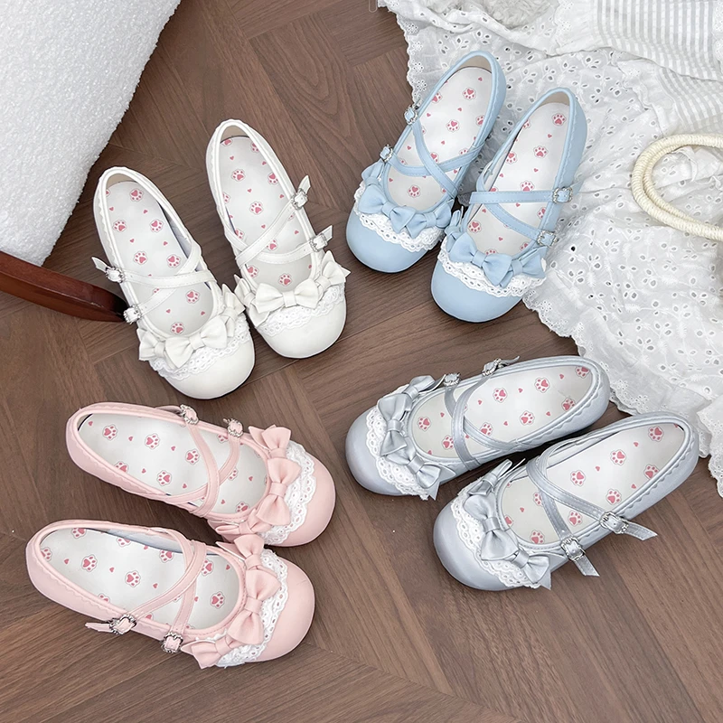 

Милые стильные туфли Мэри Джейн, женские новые весенние туфли 2025, кожаные туфли без шнуровки на толстом каблуке с круглым носком, повседневные туфли на среднем каблуке