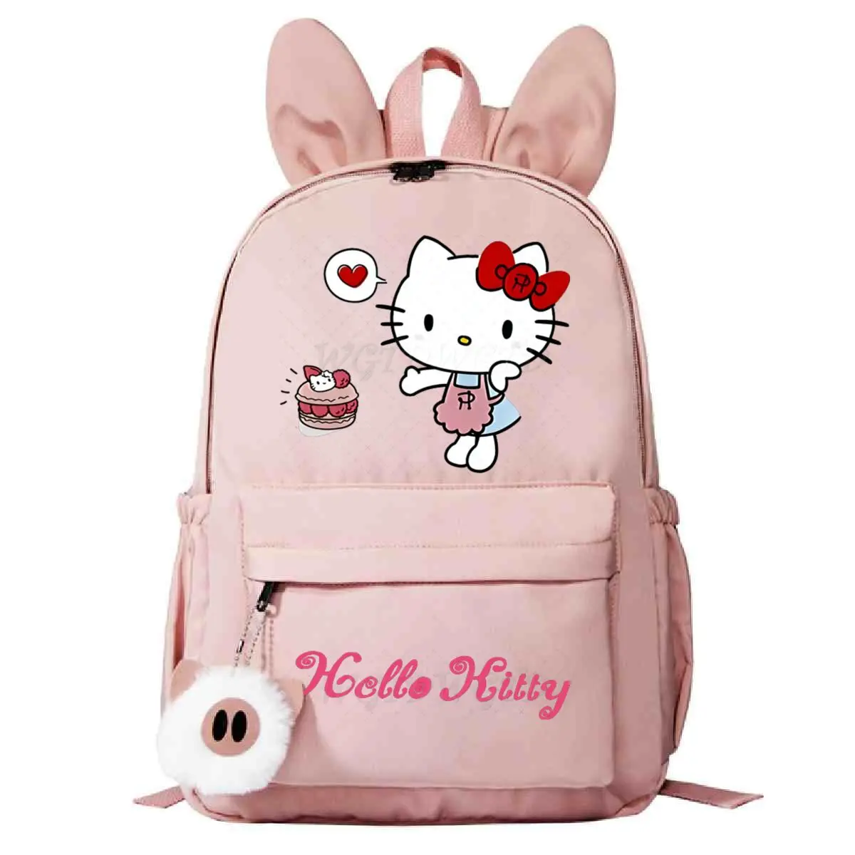 

Cute Hello Kitty Backpack for Girls Teenager Children Rucksack Casual School Bags Rabbit Ears Travel Backpacks Cartoon Mochila