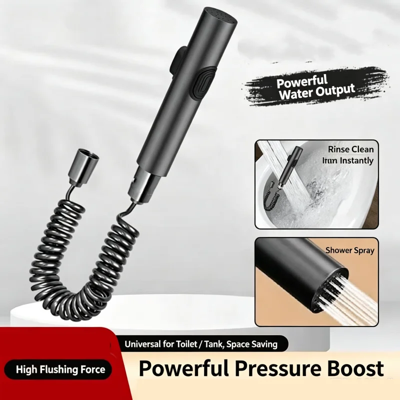 ABS Bidet Sprayer 2M Extension Pipes Handheld Cleaning Spray Gun Toilet Shattaf Jet Spray Gun for Bathroom Cleaning Pet Wash