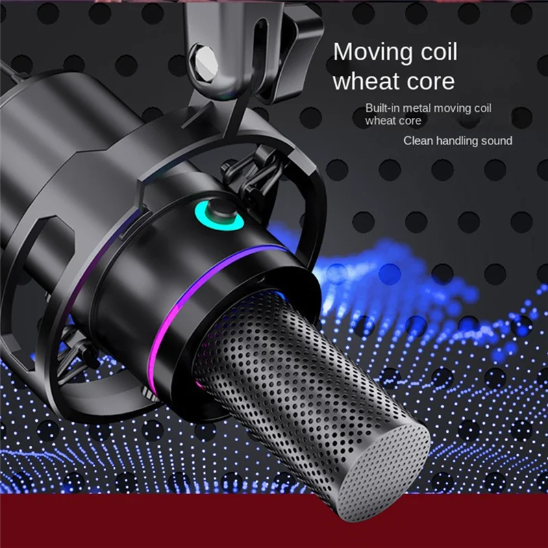 【Superdeals】ميكروفون ديناميكي XLR Connect 48 فولت لتسجيل بطاقة الصوت ومعدات التآكل والغناء USB لعبة كمبيوتر ميكروفون مباشر