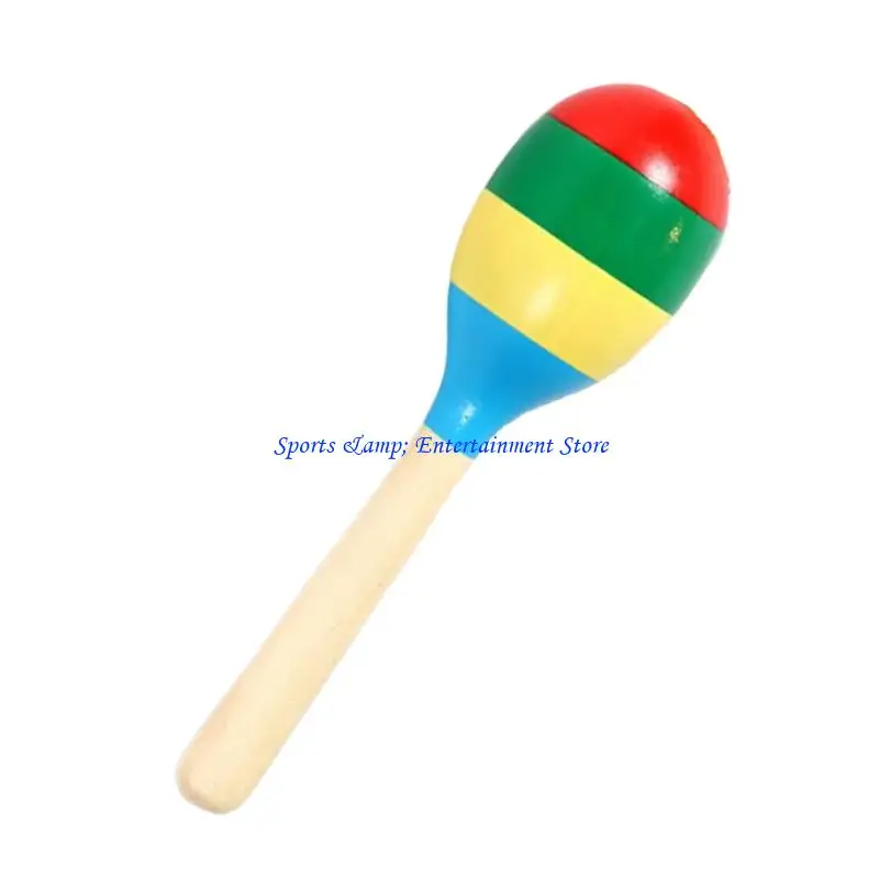 G7NF Hardwood Sand Hammer Shaker Maracas Rattle Instrument Educational Toy