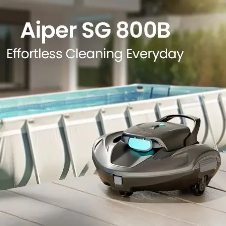 Refurbished Aiper Seagull 800B Pool Robot Cleaner,Powerful 1320GPH Suction,Battery Up to 90-Mins,Suit For Above Ground Pools,180m Filter Tray,WaterProof IPX8.