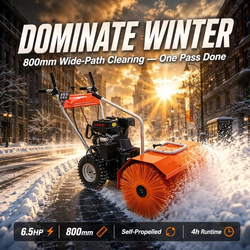 Customized Walk-Behind Self-Propelled Snow Sweeper 800mm 31