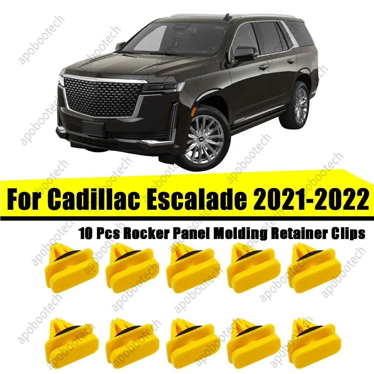 10 Pcs Rocker Panel Molding Retainer Clips for Cadillac Escalade 2021-22 Fits 11546635 11612122 Auto Body Clip Rocker Panel Clip