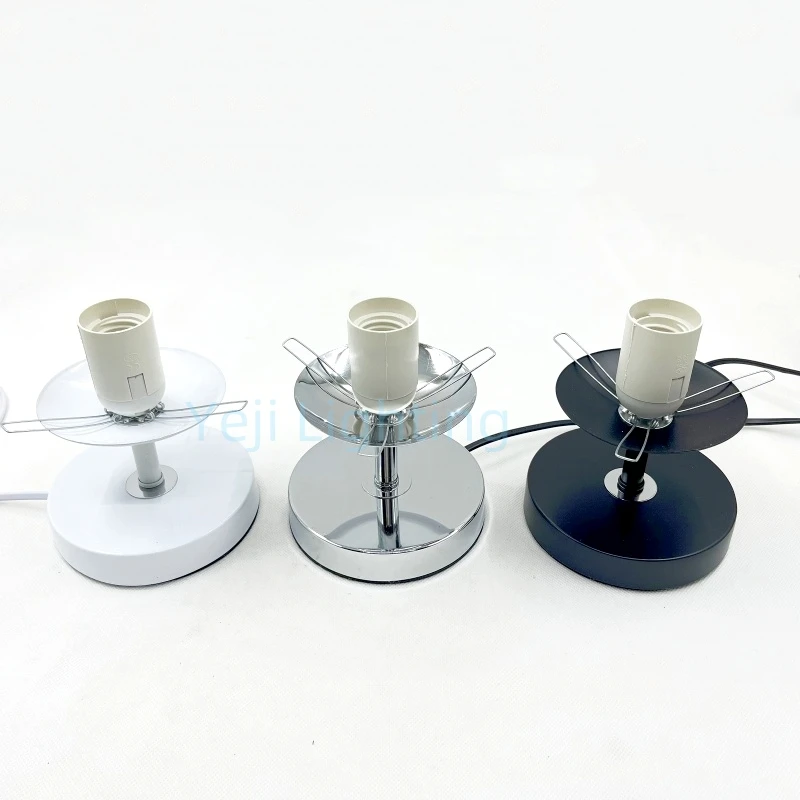 E27 Lamp Base Use with Lampshape E27 Table Light Iron Desk Light Glass Tabel Lamp Fittings E27 Socket Lamp Holder Indoor Lights