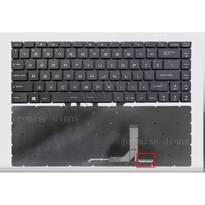 M   for MSI GS65 Stealth 9SD 9SE 9SF 9SG 9SX With Per-Key RGB Backlit US Keyboard