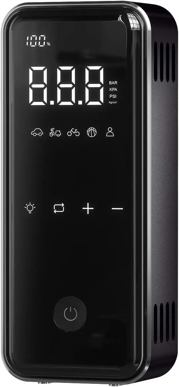 

Накачиватель шин MotorX 2-го поколения, быстрая надувание 30 с, аккумулятор 15000 мАч, быстрая зарядка 65 Вт, портативный воздушный компрессор