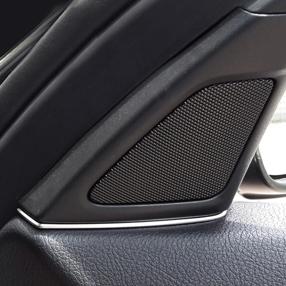 2pcs Front Door Speaker Cover Decorative Stickers for BMW 5 Series F10 Car Auto Decoration Accessories