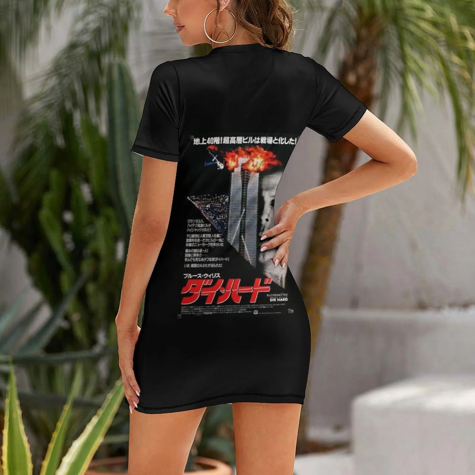 Die Hard Japanese Poster Classic T-Shirt - Copy Sukienka z krótkim rękawem eleganckie sukienki plus size Sukienka dla kobiet w ciąży