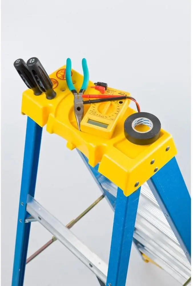 Step Ladder, 250 Lb, 3 in, 3-1/8 in Front X 1-3/4 in Rear, 2-Foot