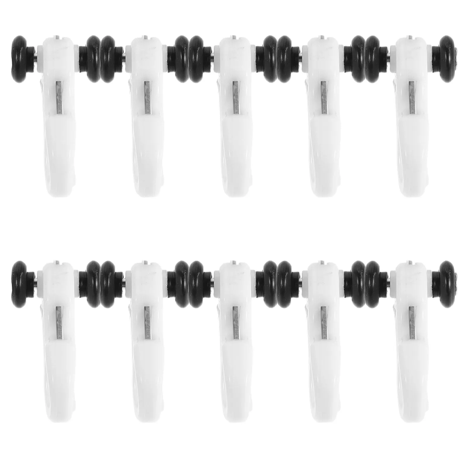 100pcs Silent Curtain Rail Pulley Hidden Sliding Door Pulley Roller Dual Wheel Window Track Gliders for Ceiling Mounted Tracks