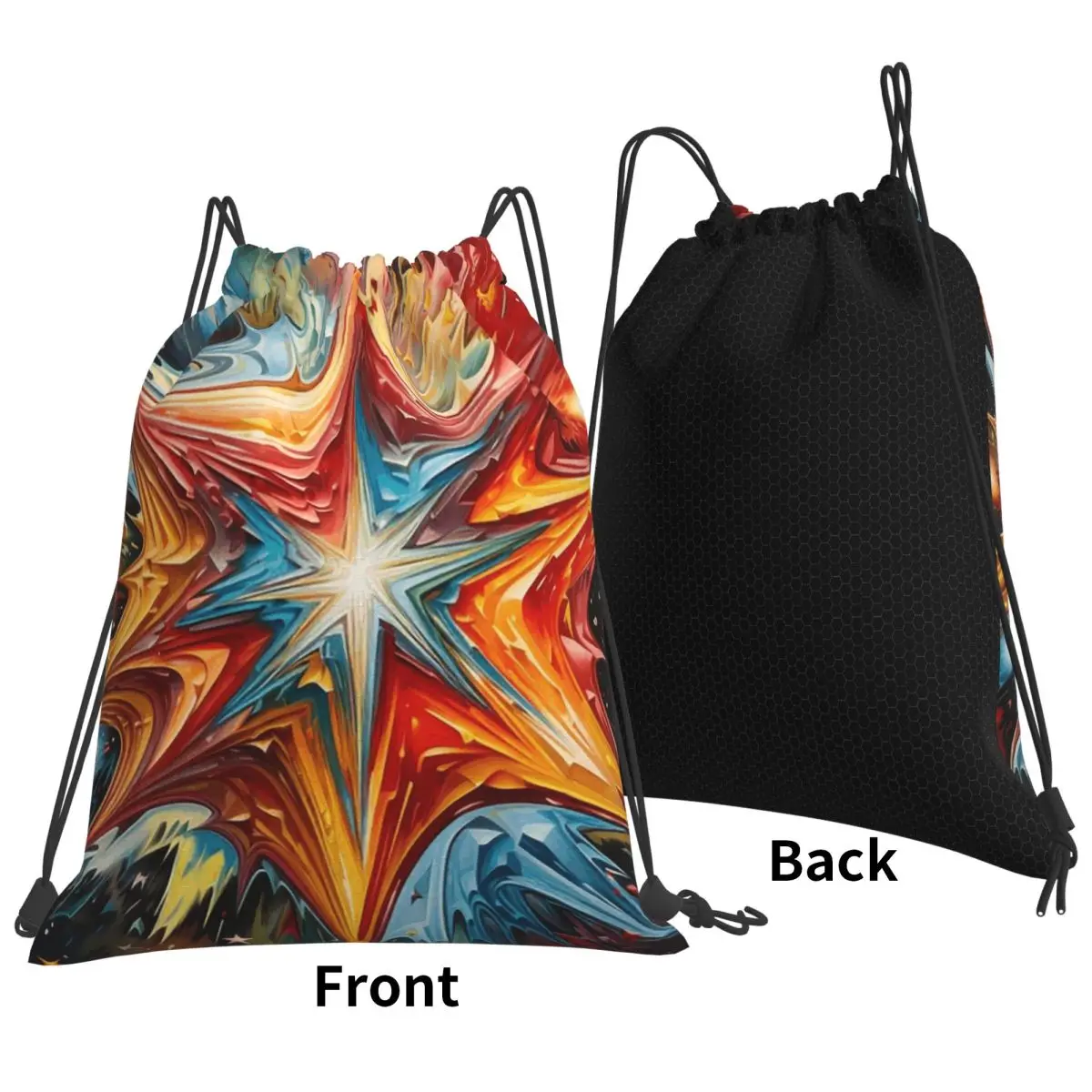 Explore Simplistic And Minimalistic Star Collision Backpacks Multi-function Drawstring Bags Sports Bag Book Bags for Man Woman