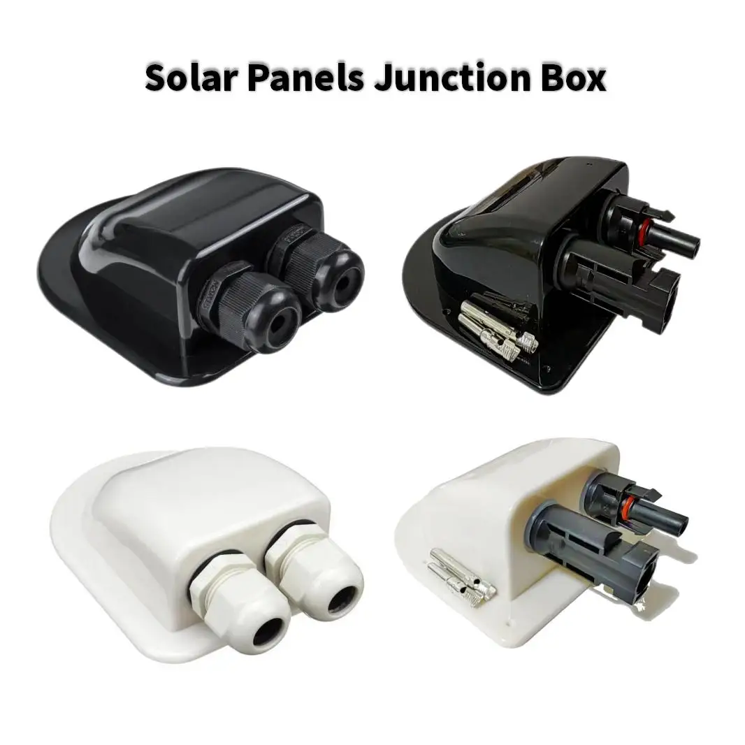 Solar Panels Junction Box Wire Entry Cable Storage Case Waterpoof Connector Holder Hole Gland Plastic Yacht Car RV Caravan Roof