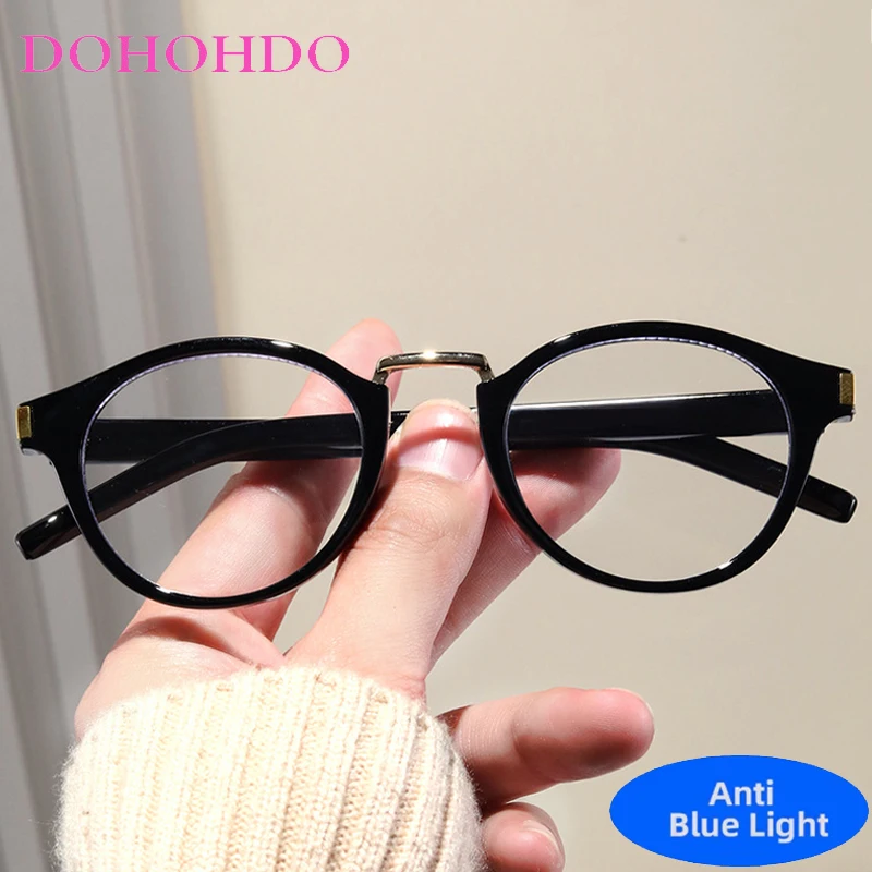 

Vintage Small Oval Anti Blue Light Glasses Woman Men Classic New Luxury Brand Designer Optical Eyeglasses Reading Glasses Lentes