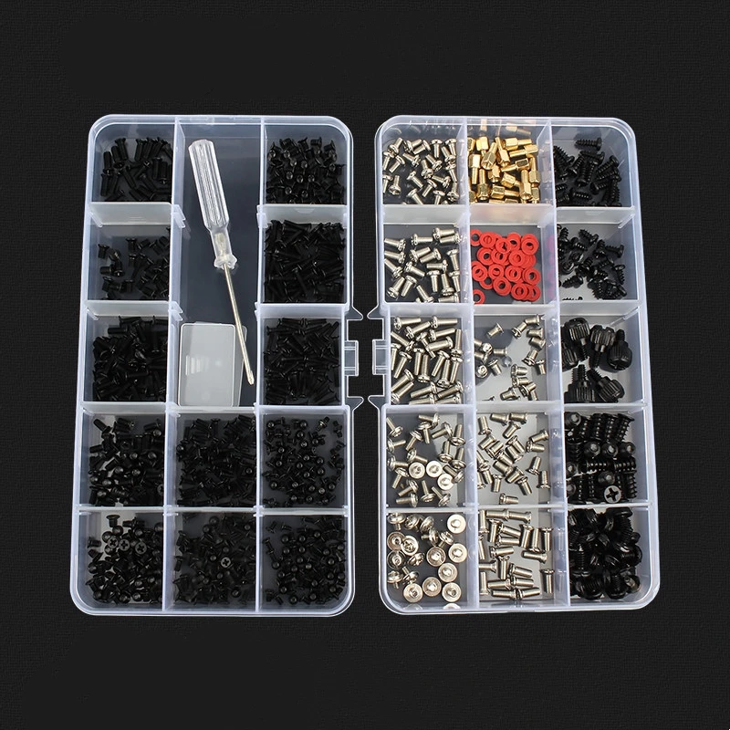 M1.2 M1.4 M2 M2.5 M3 M4 M5 M6 Machine Mini Screw Box Set for Repairing Small Screws Glasses Watches Laptops Accessories