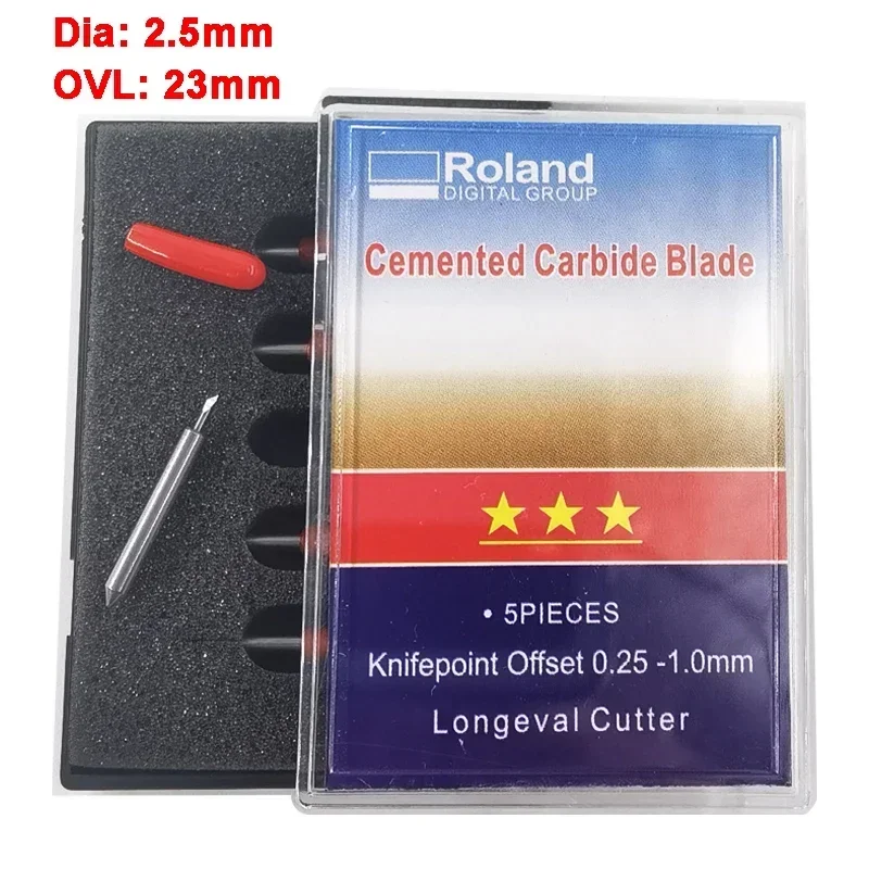 Diameter 2.5mm Roland Lettering Knife Paper Blade Plotter Cutter Vinyl Cutting GCC Jaguar High Quality Carbide 30/45/60 Degree