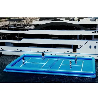 Customize 14x6m Large Floating Inflatable Pickleball Court for Yachtpromote sales