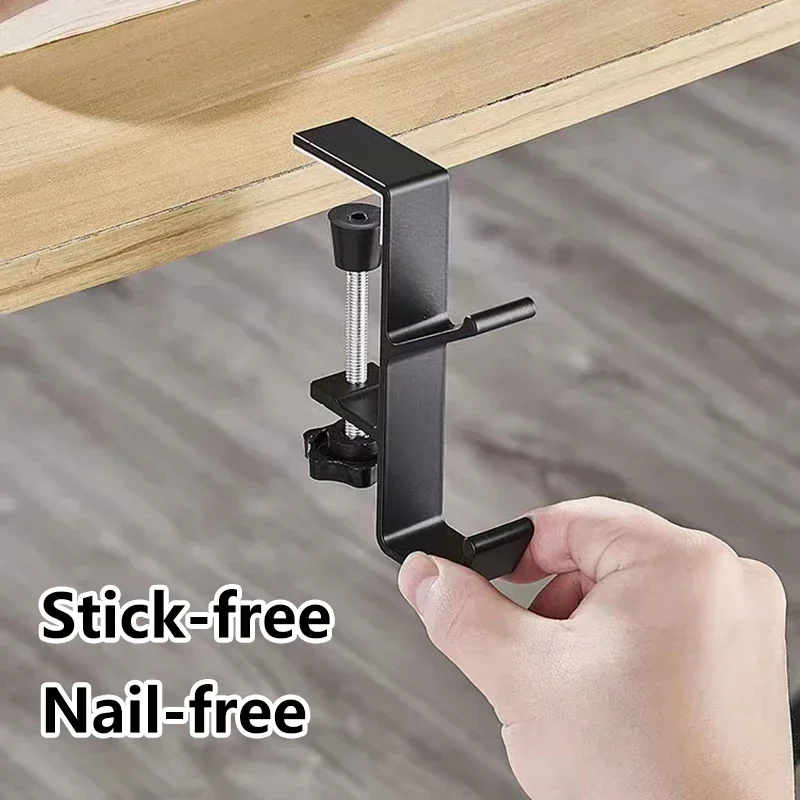 Adjustable Desk Edge Hook Gaming Headset Desk Hanger Student Backpack Storage Hanging Hook Punch-free Home Office Organizer image 3