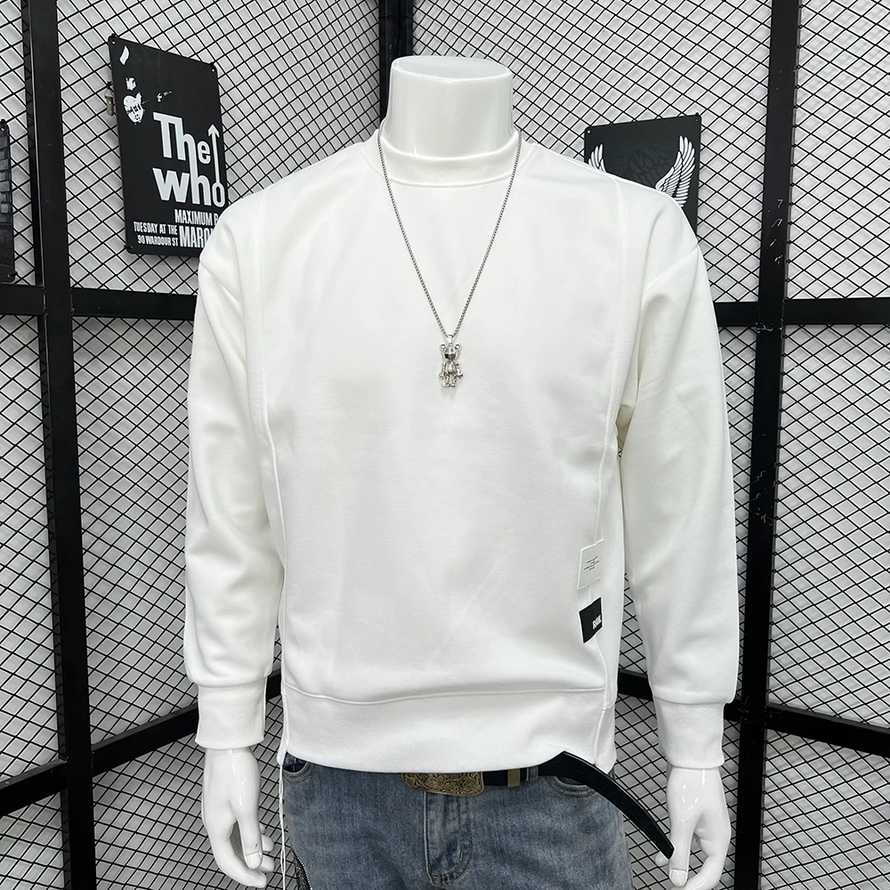 Men's Hoodie Solid Color Casual Sweatshirt Stylish Unisex Pullover Winter Comfortable Simple Design Man Clothing Trend Base Shir