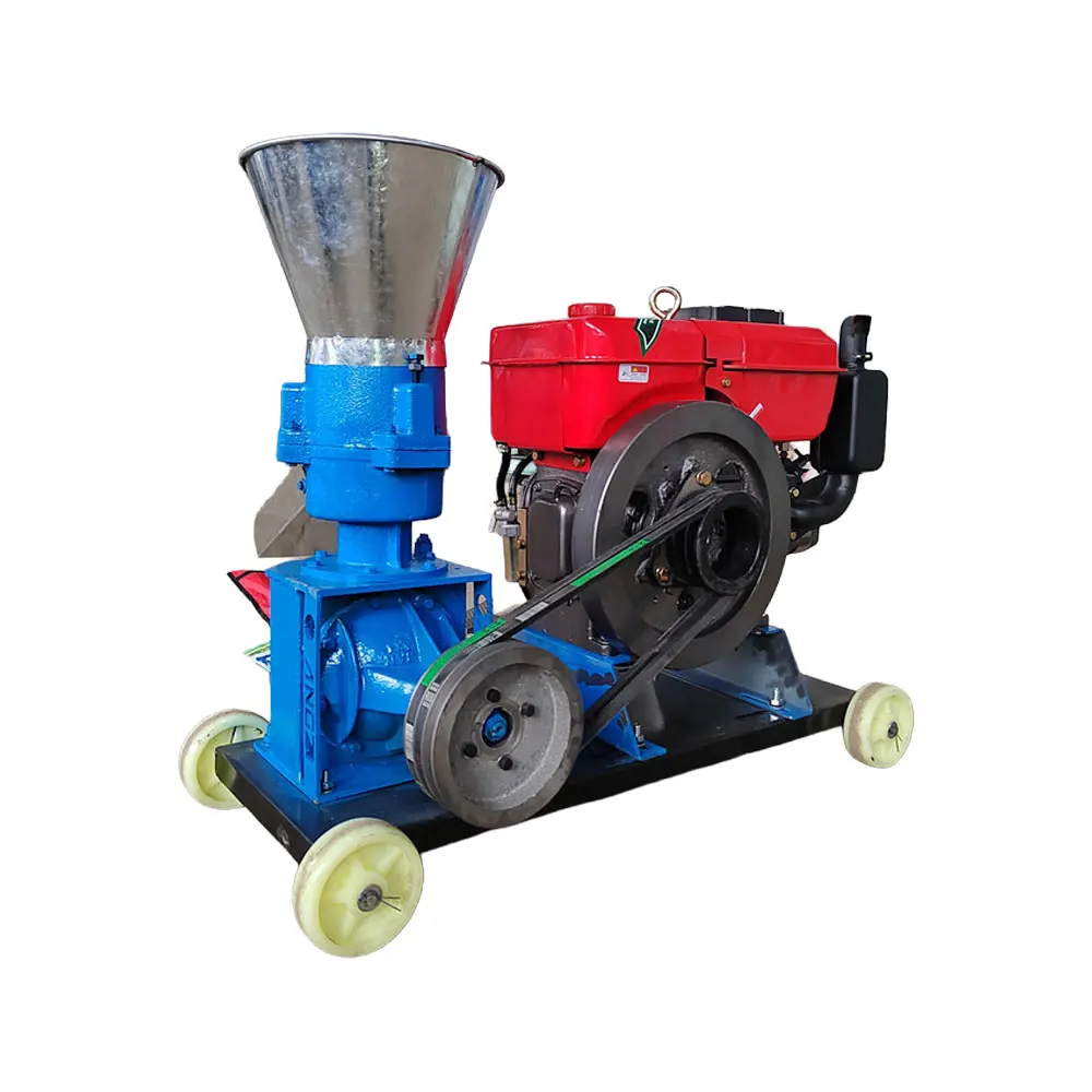 8HP Hot Sales Animal Feed Processing Special Poultry Farm Cattle Mini Chicken Pig Feed Pellet Machine Diesel