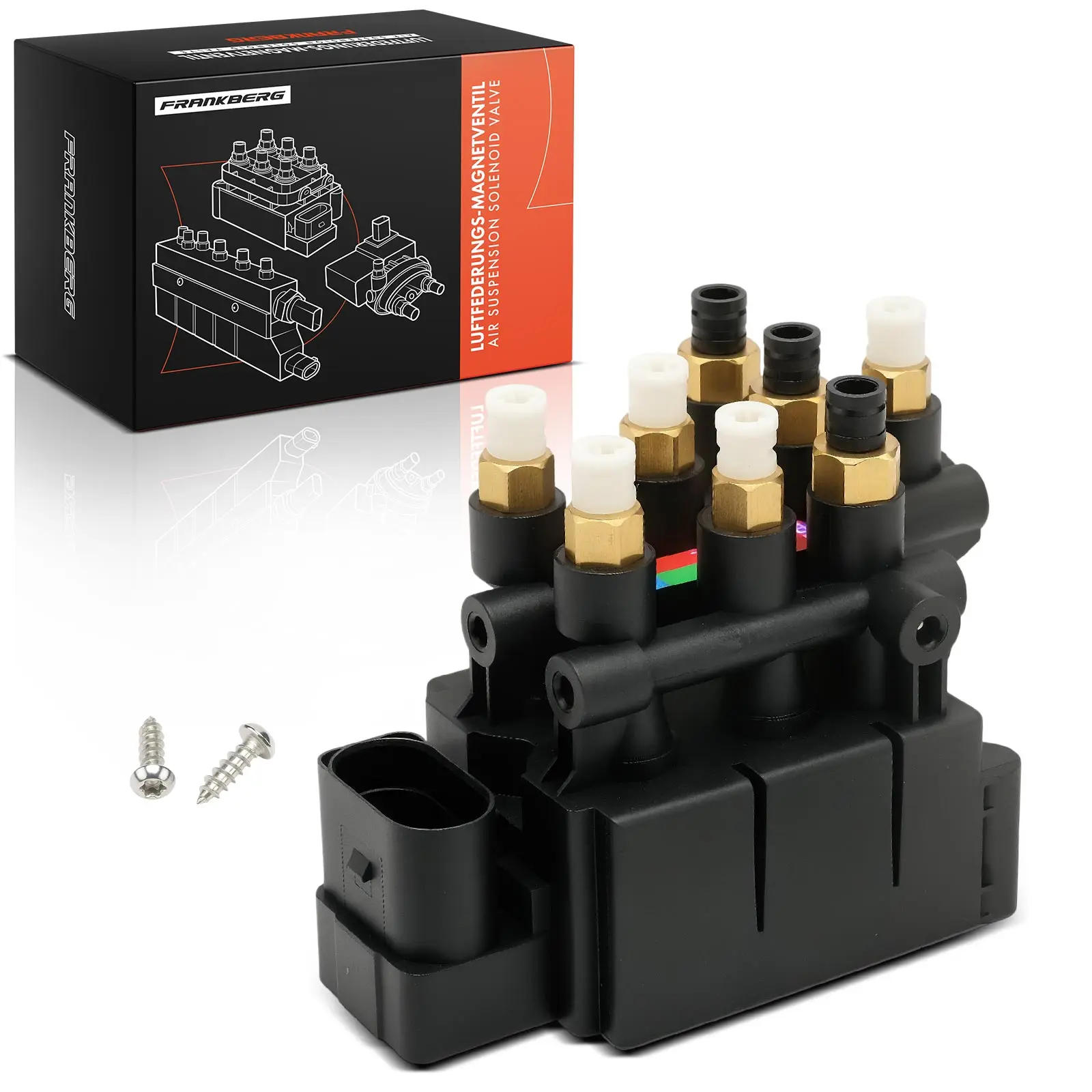 Frankberg 1x Ventielblok Luchtvering Voor VW Touareg CR7 Audi Q7 Q8 Porsche Cayenne Bentley 4M0616013B 4M0616013A