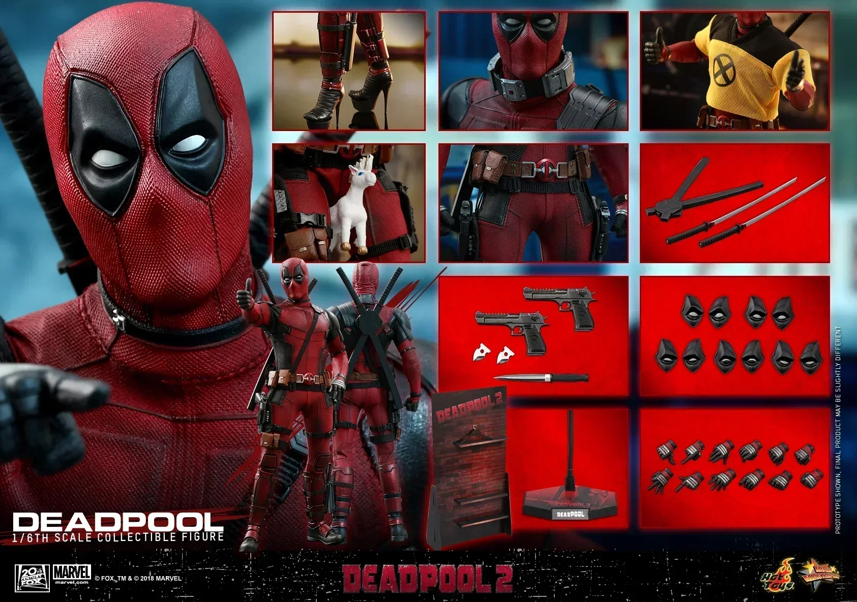 New  1/6 Marvel Ht Deadpool  Deadpool Mms746b Mms490 Mms746 Movable Model Special Edition Toy Gifts Original