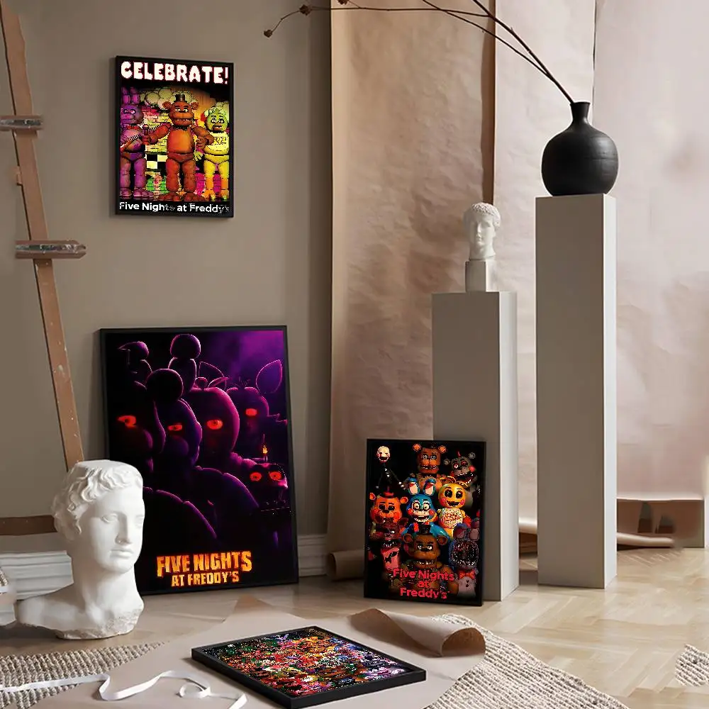 Fnaf Five-nights-At-Freddys Classic Classic Vintage Posters Decoracion Painting Wall Art White Kraft Paper Kawaii Room Decor